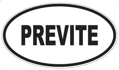 PREVITE - Oval Sticker