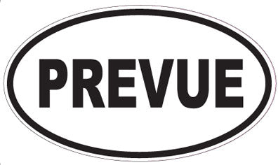 PREVUE - Oval Sticker