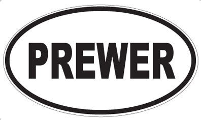 PREWER - Oval Sticker