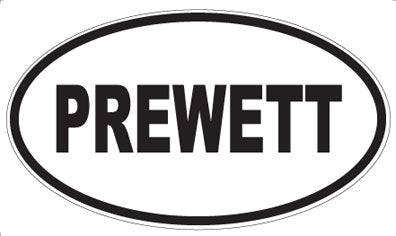 PREWETT - Oval Sticker