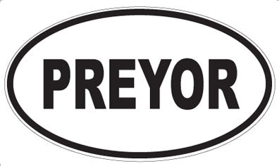 PREYOR - Oval Sticker
