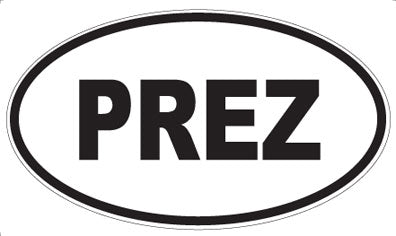 PREZ - Oval Sticker