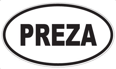 PREZA - Oval Sticker