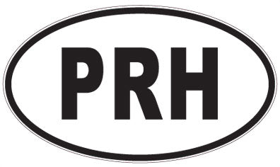 PRH - 3 Letter Initials Oval Sticker