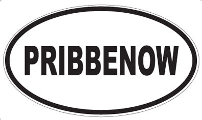 PRIBBENOW - Oval Sticker