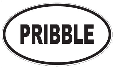 PRIBBLE - Oval Sticker