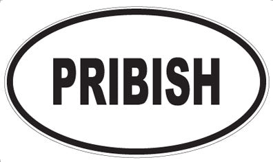PRIBISH - Oval Sticker