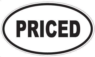 PRICED - Oval Sticker
