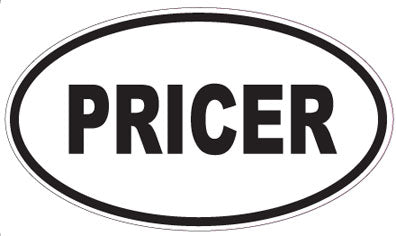 PRICER - Oval Sticker