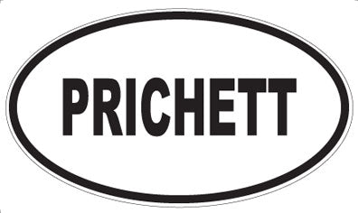 PRICHETT - Oval Sticker