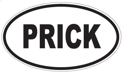 PRICK - Oval Sticker
