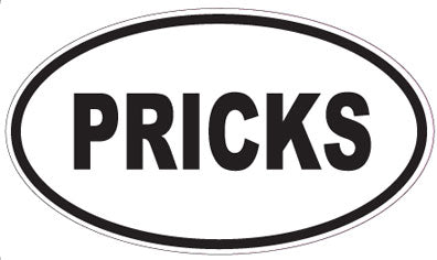 PRICKS - Oval Sticker