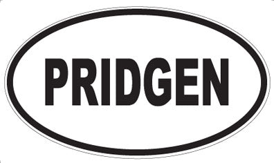 PRIDGEN - Oval Sticker