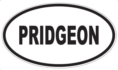 PRIDGEON - Oval Sticker