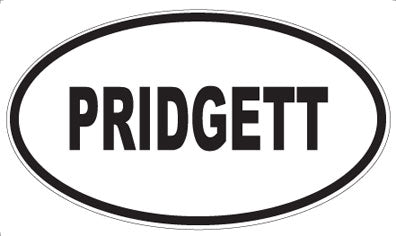 PRIDGETT - Oval Sticker