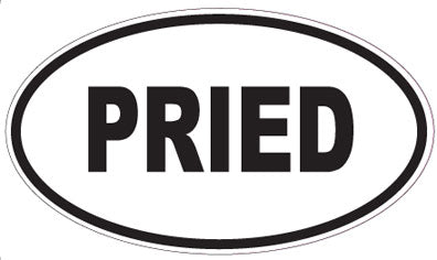 PRIED - Oval Sticker