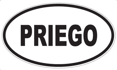 PRIEGO - Oval Sticker