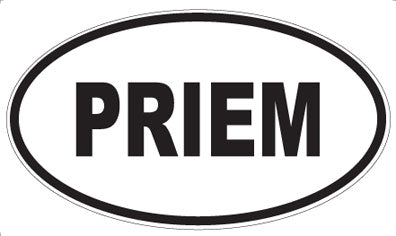 PRIEM - Oval Sticker
