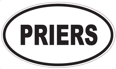 PRIERS - Oval Sticker