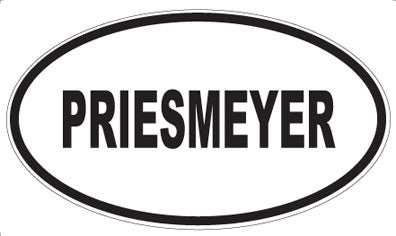 PRIESMEYER - Oval Sticker