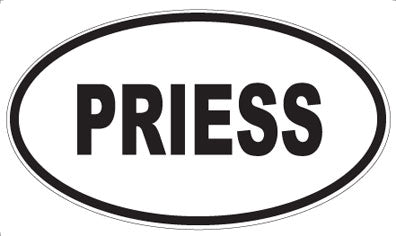 PRIESS - Oval Sticker