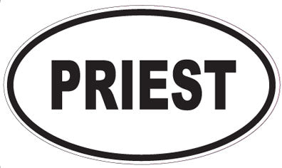PRIEST - Oval Sticker