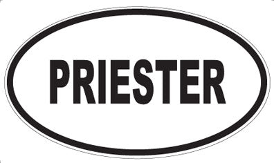 PRIESTER - Oval Sticker