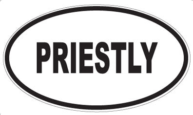 PRIESTLY - Oval Sticker