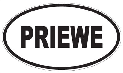 PRIEWE - Oval Sticker