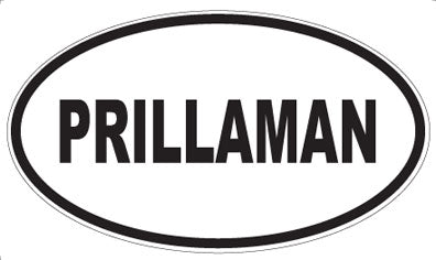 PRILLAMAN - Oval Sticker