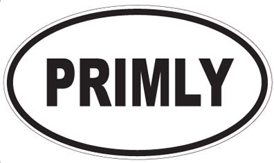 PRIMLY - Oval Sticker