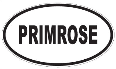 PRIMROSE - Oval Sticker