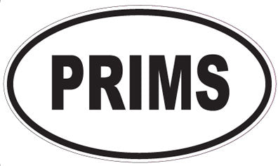 PRIMS - Oval Sticker