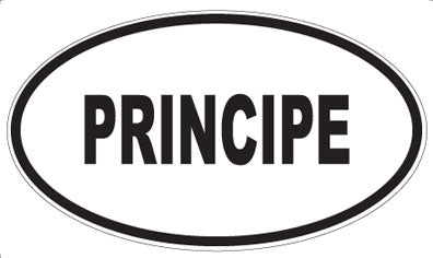 PRINCIPE - Oval Sticker