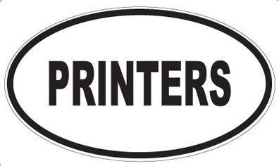 PRINTERS - Oval Sticker