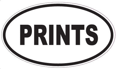 PRINTS - Oval Sticker