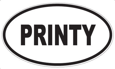 PRINTY - Oval Sticker