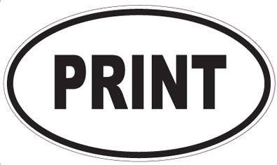 PRINT - Oval Magnet