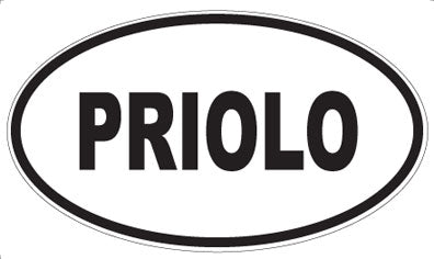 PRIOLO - Oval Sticker