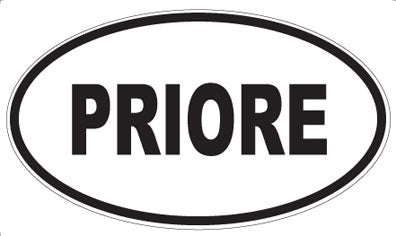 PRIORE - Oval Sticker