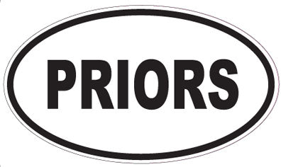 PRIORS - Oval Sticker