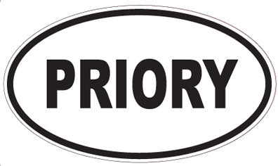 PRIORY - Oval Sticker