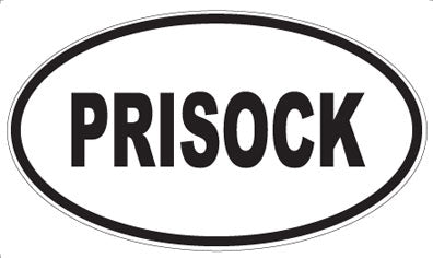 PRISOCK - Oval Sticker