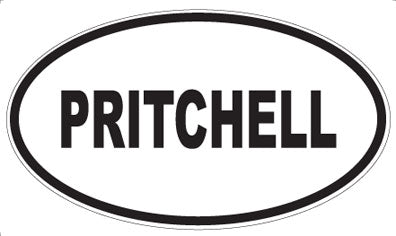 PRITCHELL - Oval Sticker