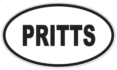 PRITTS - Oval Sticker