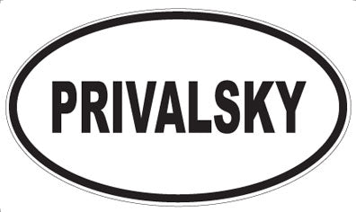 PRIVALSKY - Oval Sticker