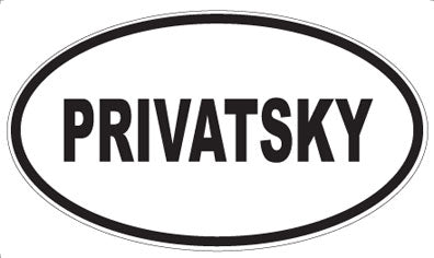 PRIVATSKY - Oval Sticker