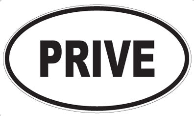PRIVE - Oval Sticker