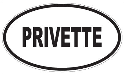 PRIVETTE - Oval Sticker