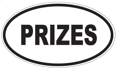 PRIZES - Oval Sticker